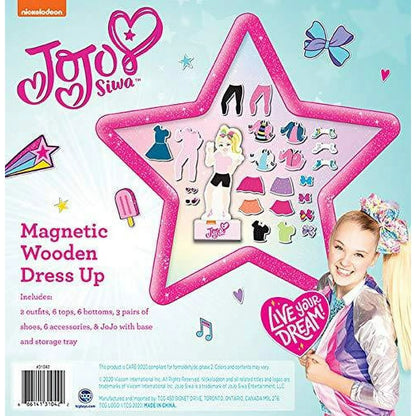 TCG Toys JoJo Siwa - 26 Piece Magnetic Wood Dress Up
