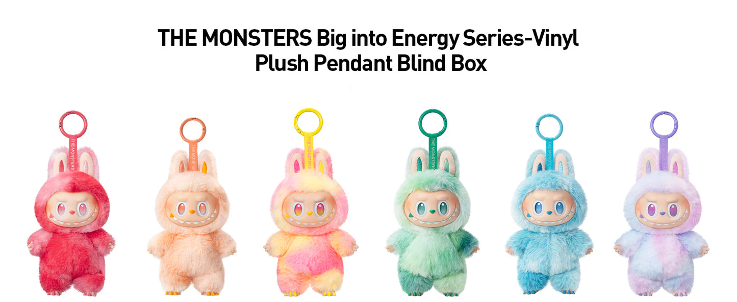 POP MART The Monsters Big into Energy Series – Vinyl Plush Pendant Blind Box | Complete 6PCs Set of Random Collectible Figures, Action Toys & Home Decorations( Whole Box)