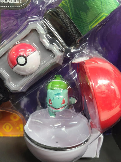 Pokémon Set-2-Inch Bulbasaur Battle Figure with Clip ‘N’ Go with Nest Ball and Pokéball Accessories