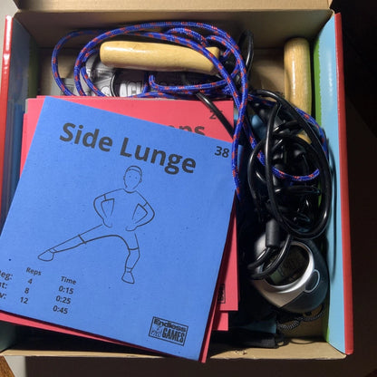 Obstacle Course in A Box Indoor & Outdoor Family Game with 54 Fun Physical Challenges | Active Play Game for Kids, Teens & Adults