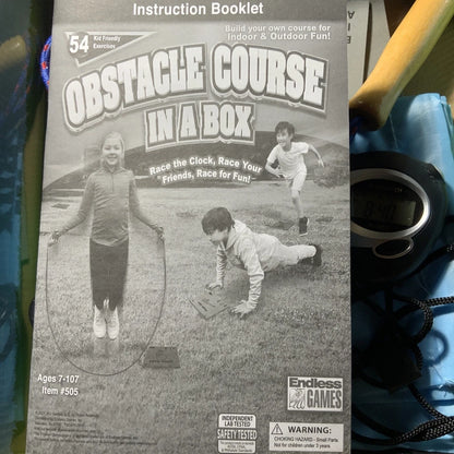 Obstacle Course in A Box Indoor & Outdoor Family Game with 54 Fun Physical Challenges | Active Play Game for Kids, Teens & Adults