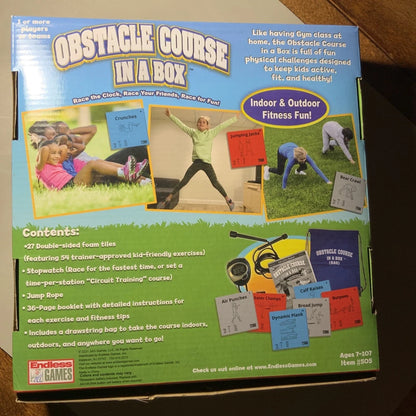 Obstacle Course in A Box Indoor & Outdoor Family Game with 54 Fun Physical Challenges | Active Play Game for Kids, Teens & Adults