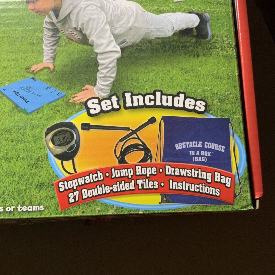 Obstacle Course in A Box Indoor & Outdoor Family Game with 54 Fun Physical Challenges | Active Play Game for Kids, Teens & Adults