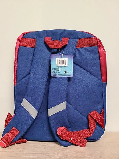 Wonder Woman Gold Glitter Shiny 16" Girls Backpack Book Bag Red Blue Zippered